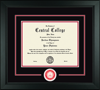Central College diploma frame - Lasting Memories Circle Logo Diploma Frame in Arena