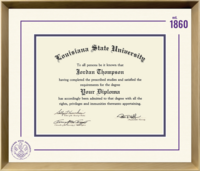Louisiana State University diploma frame - Icon Founders Edition Diploma Frame in Gold Rush