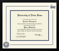 University of Notre Dame diploma frame - Icon Founders Edition Diploma Frame in Gotham