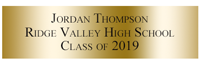 Personalized Engraved Plates engraved plate - Personalized Engraved Plate - Gold - 3 lines