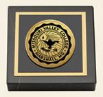 Missouri Valley College paperweight - Gold Engraved Medallion Paperweight