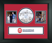 The University of Mississippi photo frame - Lasting Memories Banner Collage Photo Frame - Red / Navy Mat in Arena