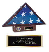 United States Air Force Flag Case - U.S. Air Force Memorial Medallion Flag Case