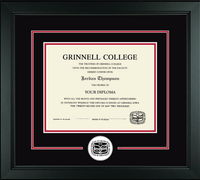 Grinnell College diploma frame - Lasting Memories Circle Logo Diploma Frame in Arena