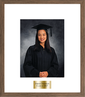 Graduation Gifts photo frame - 8x10 Photo Frame with Engraved Plate in Latte