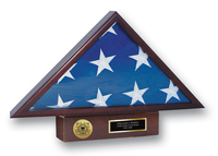 United States Coast Guard Flag Case - U.S. Coast Guard Memorial Medallion Flag Case