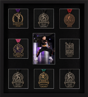 Medal Frames medal frame - Multi-Dance Medals & Photo Display Frame in Stealth