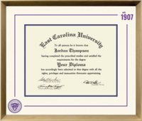 East Carolina University diploma frame - Icon Founders Edition Diploma Frame in Gold Rush