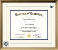 University of Connecticut diploma frame - Icon Founders Edition Diploma Frame in Gold Rush