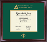 Western Credit Union Management School certificate frame - Gold Embossed Certificate Frame in Encore