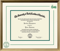 The University of North Carolina at Charlotte diploma frame - Icon Founders Edition Diploma Frame in Gold Rush