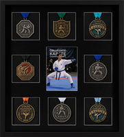 Medal Frames medal frame - Multi-Karate Medals & Photo Display Frame in Stealth
