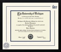 University of Michigan diploma frame - Icon Founders Editon Diploma Frame in Gotham
