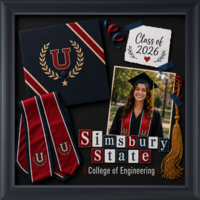 Shadow Box Frames shadow box frame - Graduation Keepsake Shadow Box in Obsidian