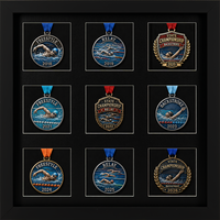 Medal Frames medal frame - Multi-Swimming Medals Display Frame in Stealth