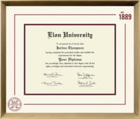 Elon University diploma frame - Icon Founders Edition Diploma Frame in Gold Rush