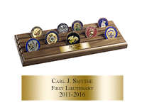 Military Award Frames coin rack - Challenge Coin Display Rack - 4 Rows