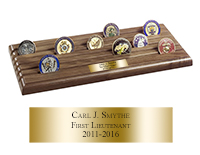 Military Award Frames coin rack - Challenge Coin Display Rack - 6 Rows