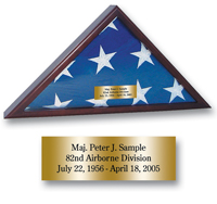 Military Award Frames Flag Case - Memorial Honors Flag Case