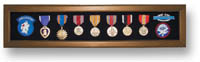 Medal Frames and Display Cases Display Case - Military Shadow Box for Medals - Heirloom Walnut