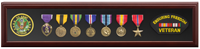 Medal Frames and Display Cases Medal Display Case - Military Display Case for Medals - Cherry