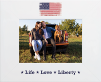 Graduation Gifts photo frame - American Pride Photo Frame in Expo White