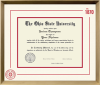 The Ohio State University diploma frame - Icon Founders Edition Diploma Frame in Gold Rush
