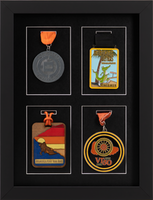 Marathon Medals medal frame - Quad Marathon Medal Display Frame in Stealth