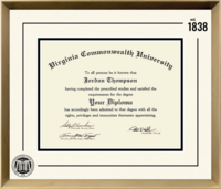Virginia Commonwealth University diploma frame - Icon Founders Edition Diploma Frame in Gold Rush